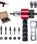 Rivet Nut Setter Kit For Cordless Drill M3 To M8, Quick Change Blind Riveter Nut Tool shown with accessories and drill
