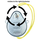 24V Right Rotation Damper Motor Replacement For 38766R Sub, 2 Wire Spring Return, Plug And Play Fit, rotation direction shown