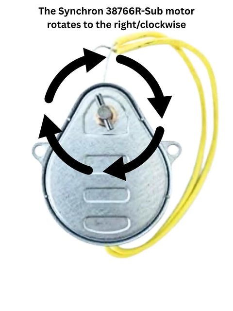 24V Right Rotation Damper Motor Replacement For 38766R Sub, 2 Wire Spring Return, Plug And Play Fit, rotation direction shown