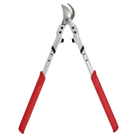 X Series Pro Bypass Lopper with two and a quarter inch cutting capacity, red handles, shown fully extended