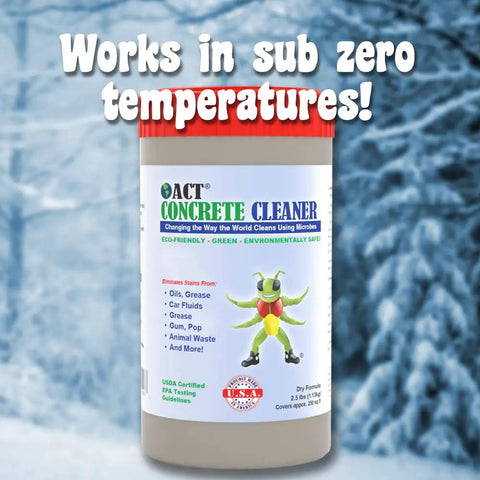 Give That Greasy Oil Mess The Boot With This Garden Safe Concrete And Masonry Degreaser Rapid Biodegradable Action Ten Pound Pack in sub-zero temperatures.