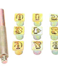13mm Metal Number Stamp Set 0 to 8 With Knock Hammer, Pro Grade Handheld Stamping Tool for Leather, Plastic, and Soft Metals