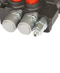 Close-up of Dual Spool Hydraulic Directional Control Valve 3600 PSI 11 GPM Loader Valve With BSPP Ports For Tractors Loaders