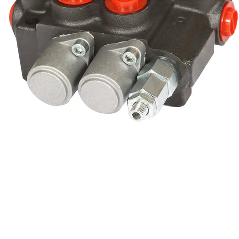 Close-up of Dual Spool Hydraulic Directional Control Valve 3600 PSI 11 GPM Loader Valve With BSPP Ports For Tractors Loaders