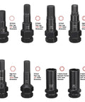 16 Piece Wheel Lock Key Set With SAE And Metric Keys For Removing Lock Lug Nuts On Aftermarket Wheels, various bit sizes visible