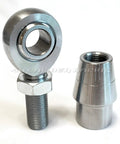 Badass Trail Ready 7 8 Inch Left Thread Heim Joint Kit With Chromoly Weld Bung Tube Adapter And Jam Nut For UTV Rock Crawler Four Link Steering Suspension Gear, showing left thread bearing and tube adapter.