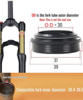 Front Fork Dust Seal Kit For Mountain Bikes, Oil Seal And Dust Wiper For 28.6mm To 36mm Suspension Forks, size illustration