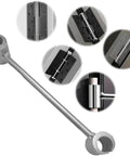 Door Hinge Adjustment Tool For Precise Alignment And Smooth Operation Double Head Hinge Hole Wrench shown with various hinges