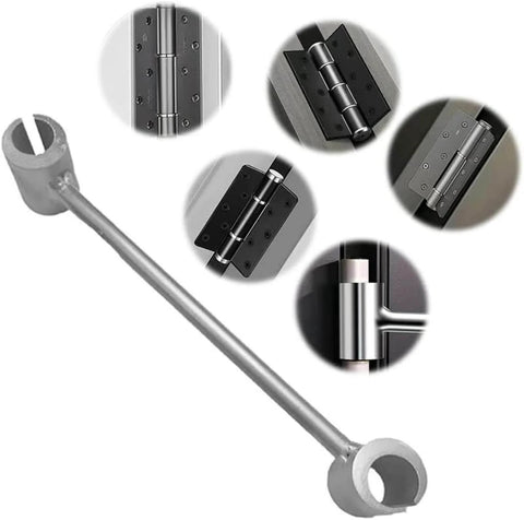 Door Hinge Adjustment Tool For Precise Alignment And Smooth Operation Double Head Hinge Hole Wrench shown with various hinges