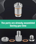 Magnetic Oil Drain Plug Kit M14x1.5 For Cars And Bikes Makes Changing Fluid Easy Without Drilling Messy Holes In Your Pan For A Clean Swap And Better Engine Health, stainless steel parts assembled with copper washers