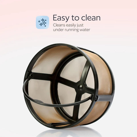 Side view of Reusable Carafe Basket Coffee Filter For K-Duo Brewers Hot And Iced Gen 2 showing easy-to-clean design.