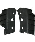 Top Tier Pair Inner Front Bumper Bracket Supports For Tesla Model 3 2017 Through 2020, black plastic left and right side pair.