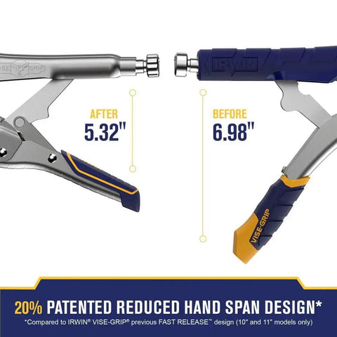 Welding Pliers With Fast Release And C Clamp Locking 11 Inch High Temperature Work Ready Twenty Percent Smaller Grip Span