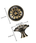Pretty Dang Slick Antique Zinc Alloy Cabinet Drawer Pulls And Round Vanity Knobs For Kitchen Bathroom Bedroom Furniture Makeover Projects With High Quality Modern Classic Look, round flower design with measurements.