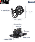 1 By 10 Scale RC Crawler Transmission Kit Beefed Up With Thirty Percent Overdrive Gearbox And Three Driveshafts For Axial SCX10 II Element Enduro DIY LCG Chassis Black, showing dimensions of gearbox components