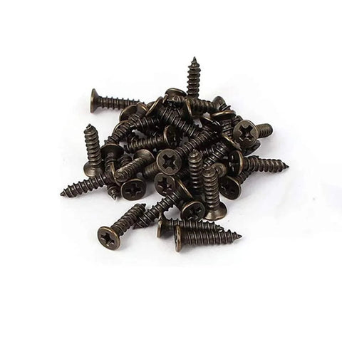 Mounting screws for Vintage Bronze Zinc Alloy Box Pull Handles Set Of 10 For Cabinets Wardrobes Drawers Dressers And Boxes