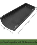 2 Pack Gutter Downspout Extensions And Splash Block Set For Rain Gutters No Fuss Easy Install Down Spout Extenders Drain Gutter Guards 24 Inch Black Splash Guards For Rainwater Drainage product diagram