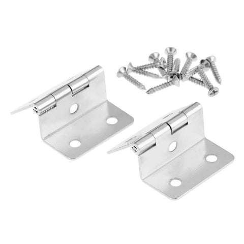Two pack folded kitchen cabinet door hinges for jewelry boxes and furniture fittings with five holes drawer mounts easy install hardware