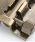 Close-up of WUUWCHODC Solid Stainless Steel Sliding Gate Safety Snap Latch in bronze finish, showcasing locking mechanism details.