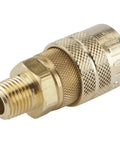 Industrial 1/4 Inch NPT M Style Quick Connect Air Fitting Coupler Set Box Of 10 Kwik Change Interchangeable with brass body