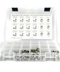 Stainless Steel Phillips Pan Head Machine Screws And Nuts Kit, M2 To M8, 751 Piece Assortment With Hex Nuts in clear case
