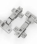 Two Pack Full Overlay Cabinet Hinges Frameless Self Closing Silent Soft Close Bracket Heavy Duty with 35mm cup diameter
