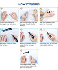 Step-by-step guide using Tile Repair Filler For Ceramic Porcelain Acrylic Fiberglass And Enamel to fix chips and cracks.