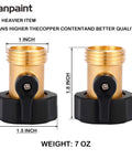 2 Pack Brass Hose Shut Off Valves Three Quarter Inch, Heavy Duty Water Stop For Garden Hoses, Sprayers And Nozzles, Easy Install, Leak Free, Durable, Fits All Standard Hoses brass valve dimensions