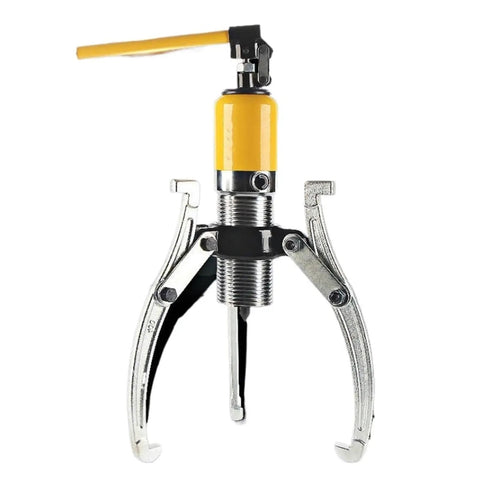 Heavy Duty Hydraulic Gear Puller With 3 Jaw Set And Bearing Removal Cylinder For 5 To 20 Ton Garage Hub Separator with yellow handle