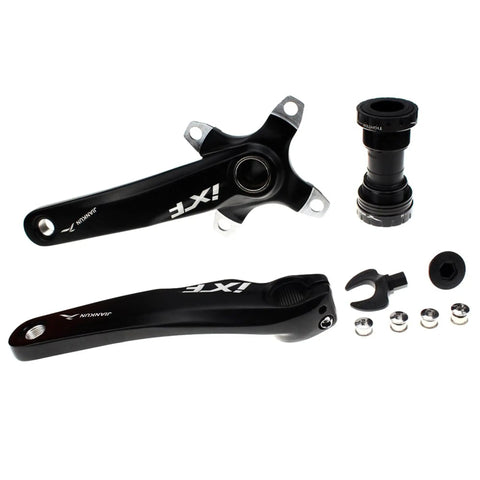 Ride Ready Aluminum 170mm Crank Arm Set 104 BCD With 38T Single Chainring And Bottom Bracket Kit in black for MTB BMX Road Bikes