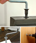 Installing 100 Pack M7x50mm Hex Socket Countersunk Self Tapping Screws For Heavy Duty Furniture Cabinets And Wood Projects Zinc Plated