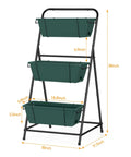 3 Tier Vertical Raised Garden Bed Standing Planter Box For Vegetables Herbs And Flowers Indoor Outdoor Space Saving Garden Organizer In Green Easy Assembly Ready To Go For Any Balcony Or Patio And Built To Last