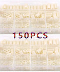 Nylon Round Standoff Spacers Kit 300 450 pcs Assortment for Jewelry Making and Electronics DIY M6 Screws ABS Plastic Hollow Washers Dope Craft Kit Versatile for Crafts and Electronics Projects, 150 pcs case