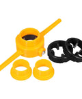 Manual Pipe Threading Tool For Home Plumbing Use With ABS Material, Stable Performance, And Multi Size Tubing Compatibility, PVC Thread Maker Kit, Threader Tool Kit For DIY Installation And Household Pipe Maintenance, yellow and black kit