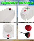 8 Quart Poly Power Unit Hydraulic Fluid Reservoir Tank for Hydraulic Systems, heavy-duty, various views and components