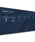 Rock Solid 105 Inch 5K UHD Ultrawide Digital Signage Display showcasing app interface for efficient collaboration.