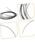 Eyeglass Repair Thread Cord For Half Rim Glasses Quick Fix Tool, black thread cords shown in coiled and separated views.