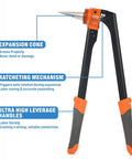 Pro PEX Expansion Tool Kit With Auto Rotation Expander Heads 3/8 In 1/2 In 3/4 In And 1 In Tubing Cutter Ring Removal Tool Lubricant And Carry Case