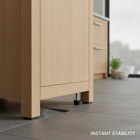 Adjustable Furniture Leveling Feet For Cabinets And Sofas, Durable PP Plastic With Iron Core, 2.6 x 2.9 Inches under cabinet