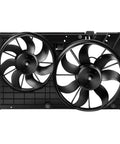 Straight Up Replacement Radiator Condenser And Cooling Fan Assembly For Audi A3 Quattro VW Beetle Golf Jetta, dual fan assembly.