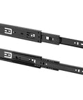 Built Tough 5 Pairs 10 Inch Full Extension Drawer Slides With Ball Bearing Side Mount Rails Includes Mounting Screws Heavy Duty Steel Glides For Cabinets And Furniture Up To 110 Lb Load Capacity. black side-mount slides extended