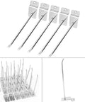 15cm Wall Panel Hooks Set Of 25 Heavy Duty Chrome Slat Wall Hooks for shop displays, showcasing welded construction and 30° angle.