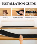 Installation guide for Non Slip Outdoor Stair Treads 8x30 Inch 12 Pack Black 80 Grit Grip Tape Heavy Duty Adhesive