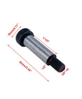 Beefy Alloy Steel Hex Socket Shoulder Screw showing 1/2 inch diameter, 1-1/2 inch length, and 3/8-16 UNC threads.