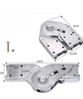 Badass Aluminum Locking Joint Hinge For Folding Ladders With Adjustable Angle Positioning and Secure Multifunction Buckle, 16CM size