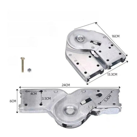 Badass Aluminum Locking Joint Hinge For Folding Ladders With Adjustable Angle Positioning and Secure Multifunction Buckle, 16CM size