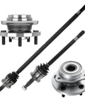 Front CV Axle And Wheel Bearing Hub Kit For 1999 2000 2001 2002 2003 2004 Jeep Grand Cherokee Non ABS 5 Lug 4WD Replacement Assembly Set