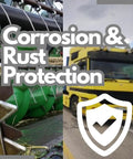 Heavy-Duty Moly EP Grease For Bearings And Joints, Long-Lasting Load Protection text over truck and farm equipment image
