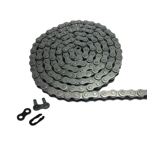 Heavy Duty 35 Roller Chain With Five Feet Length And One Connecting Link Three Eighths Inch Pitch Black Finish For Go Karts And Power Equipment