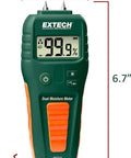 Pin And Pinless Moisture Meter For Wood And Building Materials, noninvasive and destructive testing, deep 25 mm scan displayed